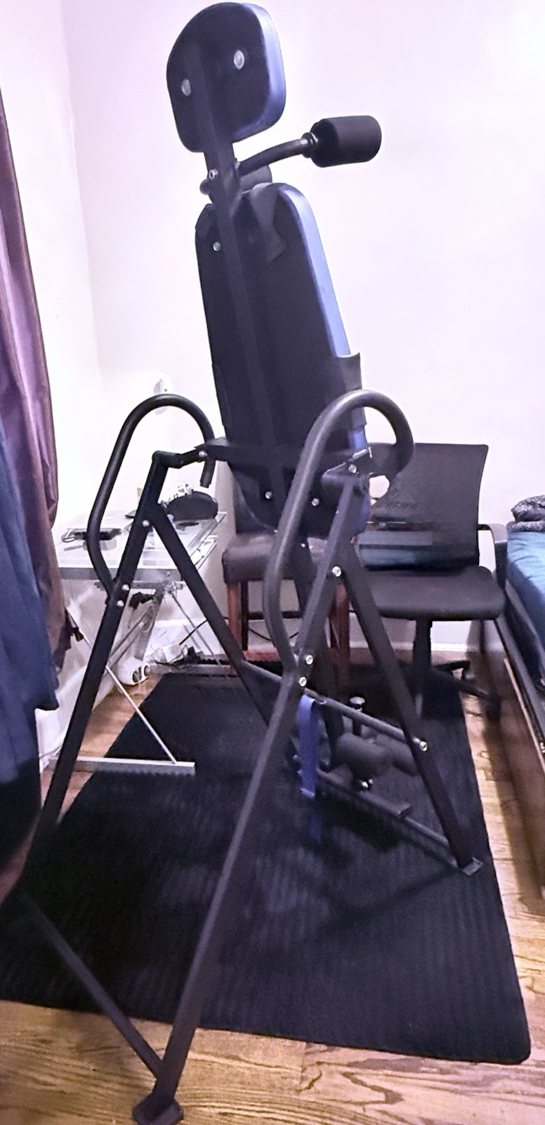 VEVOR Foldable Inversion Table, Blue/Black, Home Gym Training fo - photo 3