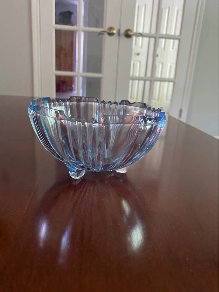 Art Deco 5 inch x 3 inch Pale Blue Bowl - photo 2