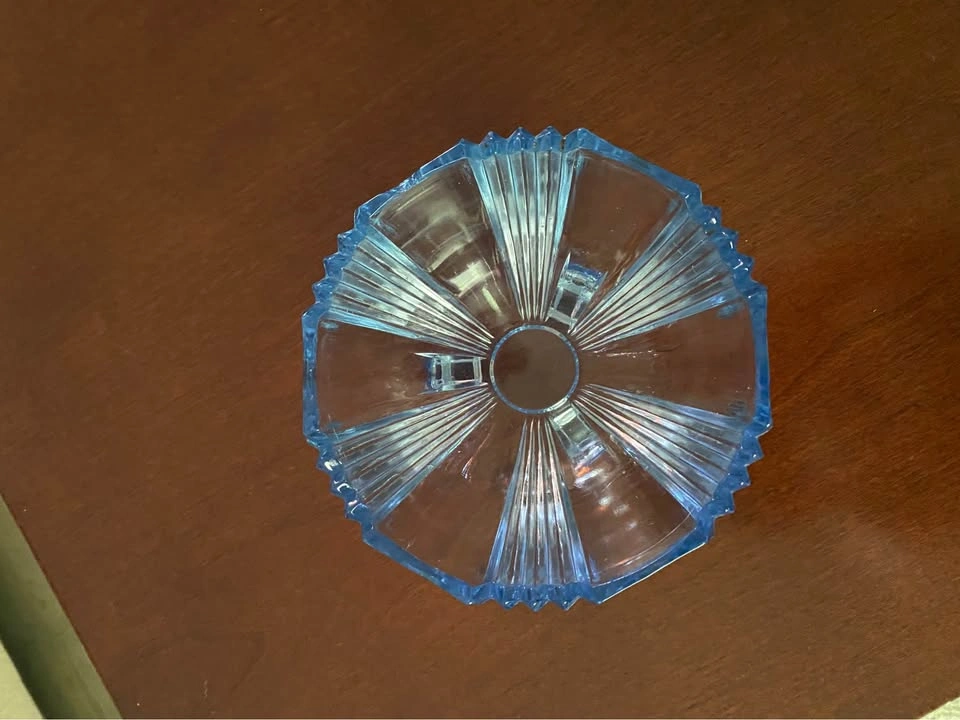 Art Deco 5 inch x 3 inch Pale Blue Bowl - photo 3