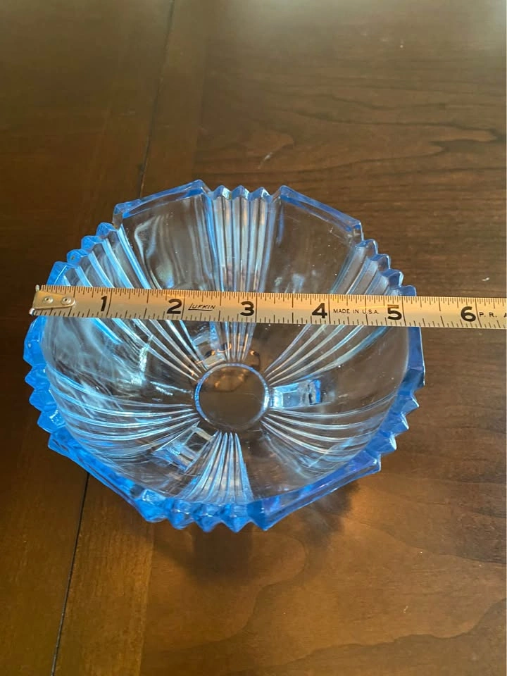 Art Deco 5 inch x 3 inch Pale Blue Bowl - photo 4