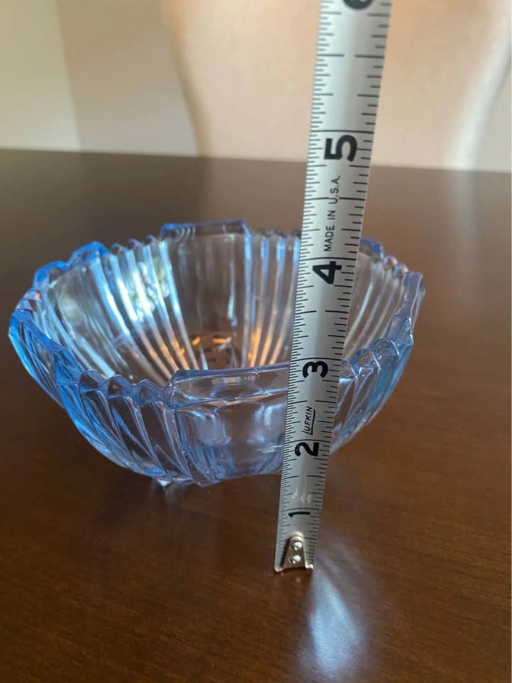 Art Deco 5 inch x 3 inch Pale Blue Bowl - photo 5