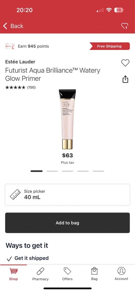Estée Lauder Futurist Aqua Brilliance Watery Glow Primer 45ml - photo 3
