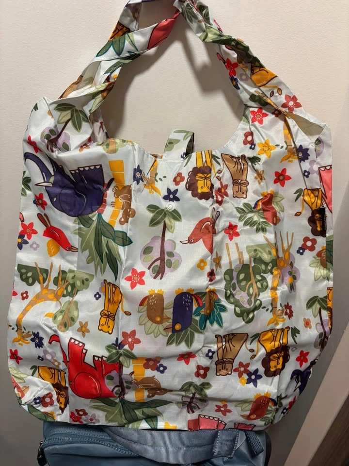 Cute Reusable Shopping Bag - Floral Animal Foldable - photo 3