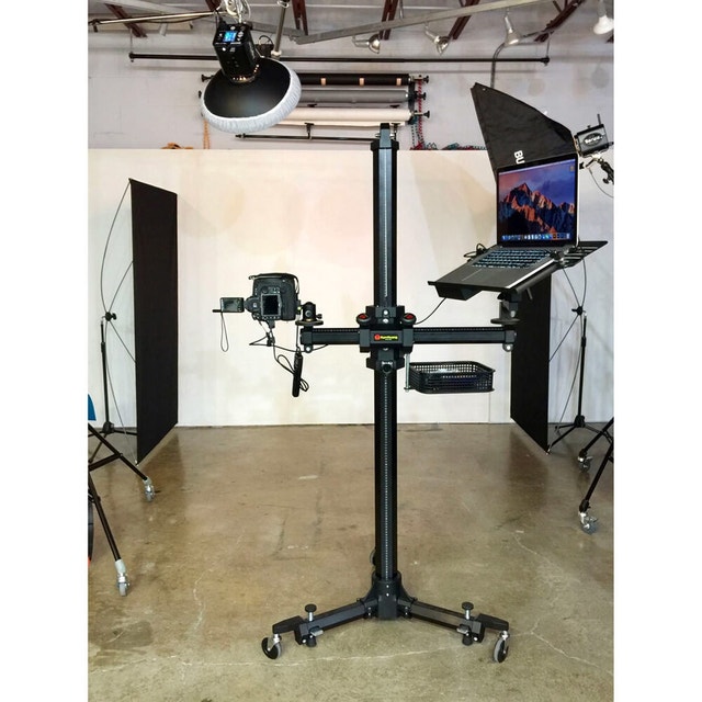 StudioTitan STA-01-360 Pro Studio Camera Stand + Manfrotto