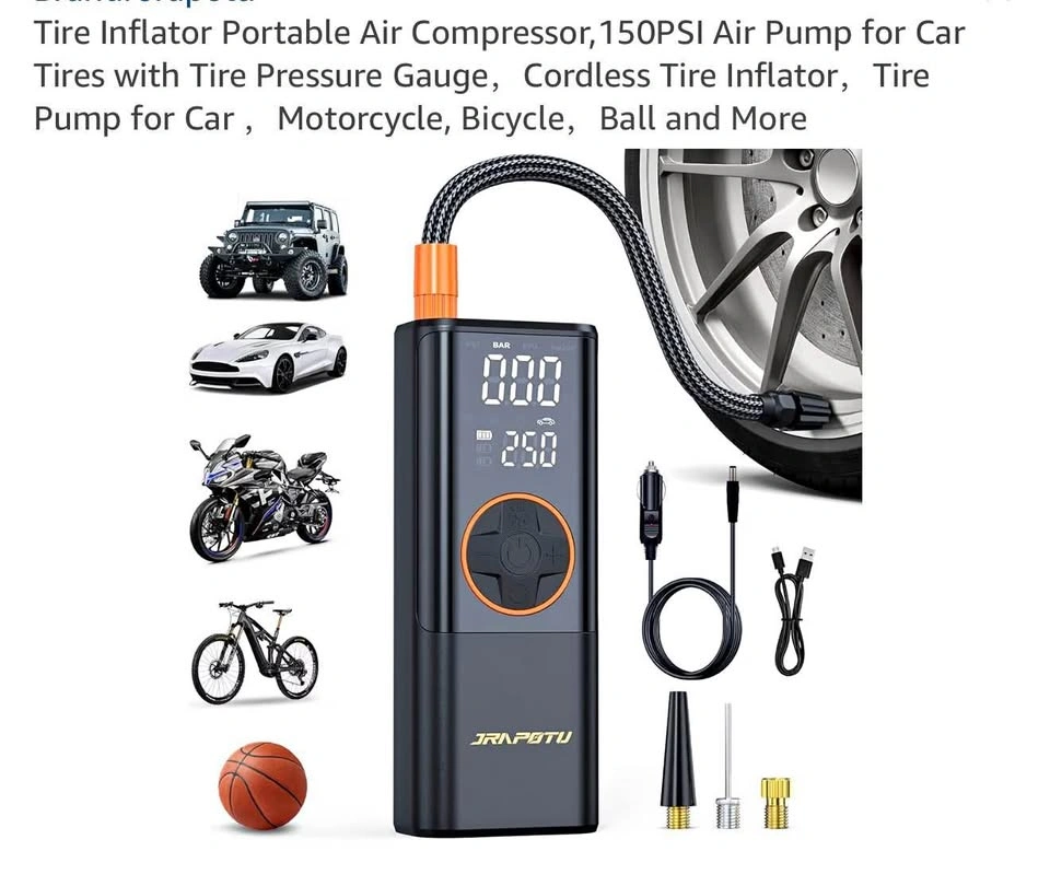 150PSI Tire Inflator Portable Air Compressor