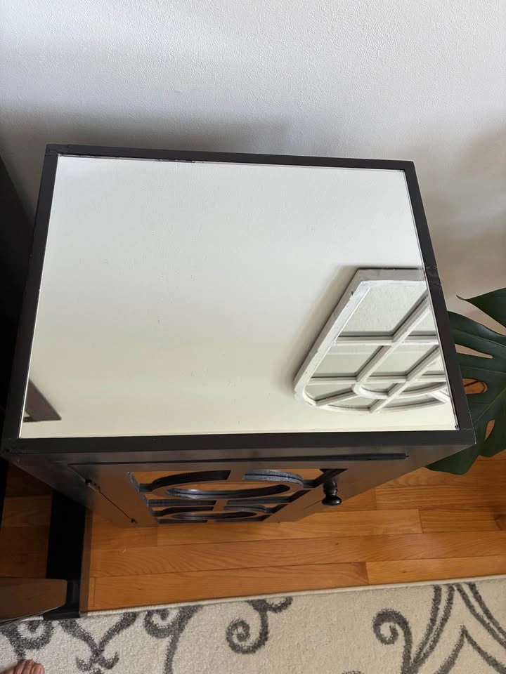 Black Mirrored Accent Cabinet - photo 2