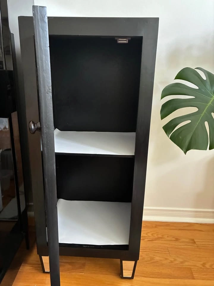 Black Mirrored Accent Cabinet - photo 3