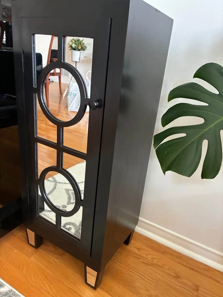 Black Mirrored Accent Cabinet - photo 4