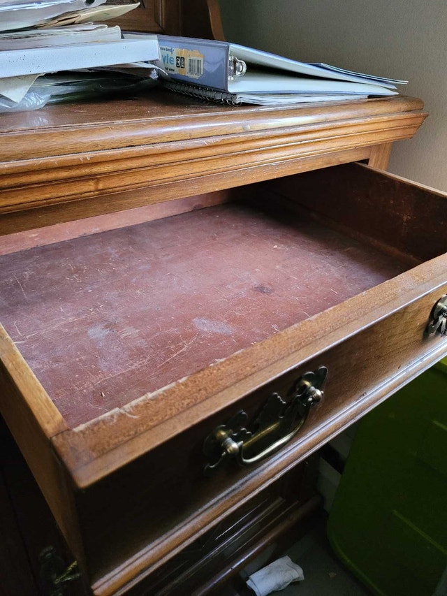 Vintage Oak Hutch with Mirror - photo 4