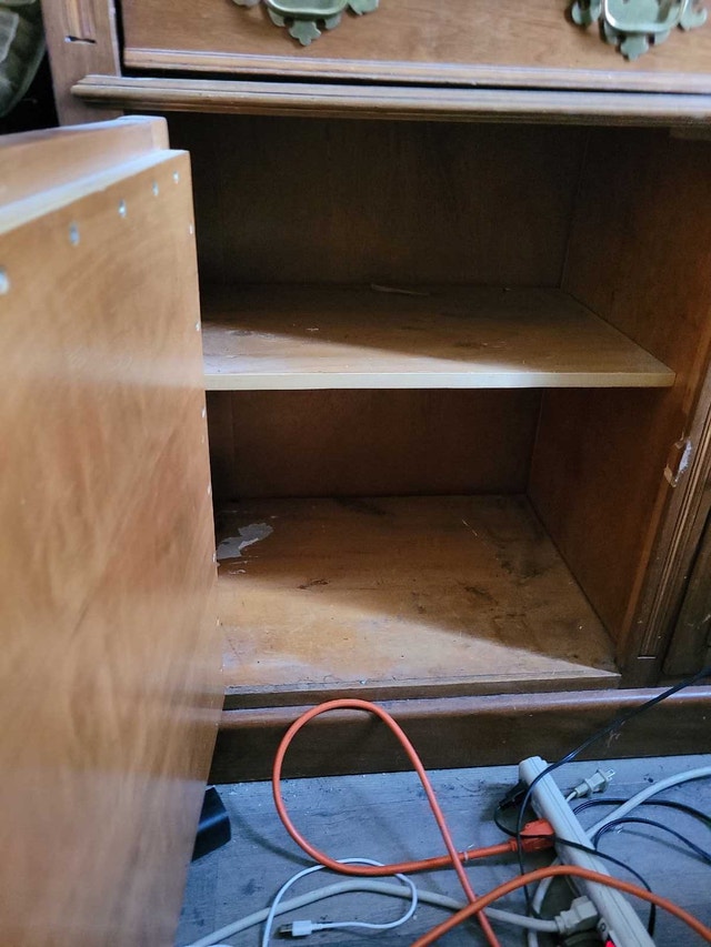 Vintage Oak Hutch with Mirror - photo 5
