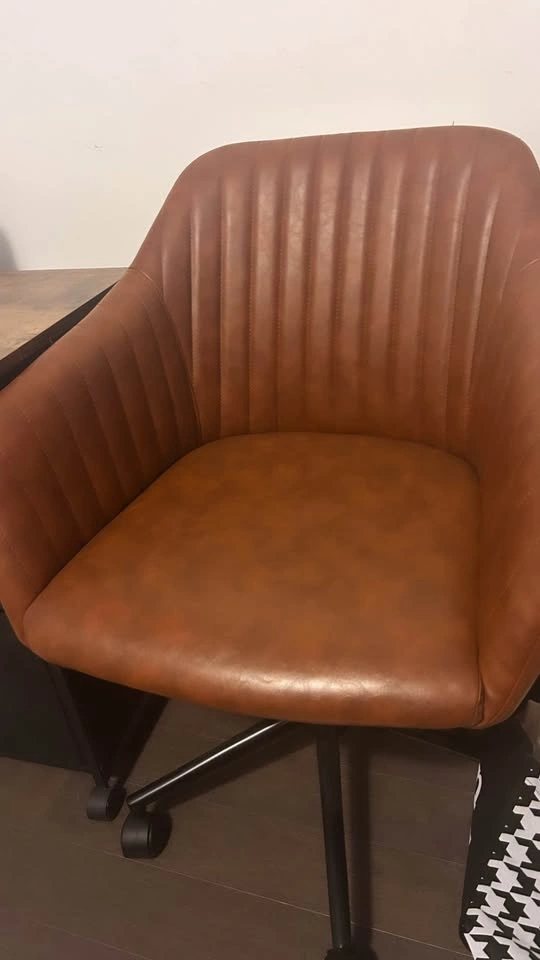 Executive Office Chair - Rust/Light Brown Vegan Leather - photo 2