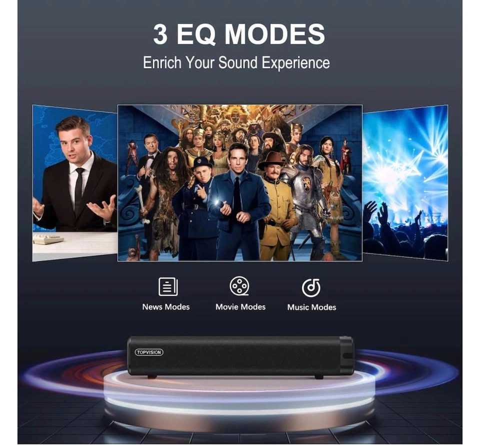 50W Bluetooth Soundbar with Subwoofer, 3D Surround Sound System - photo 4