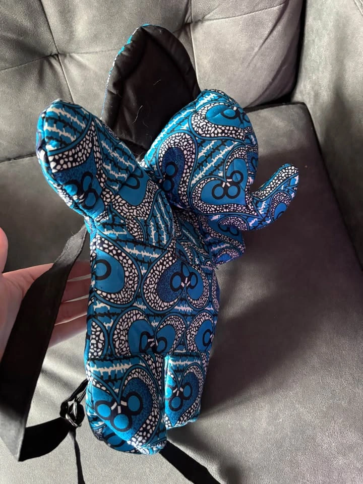 Quilted Blue And Black Child’s Elephant 17” Backpack - photo 2