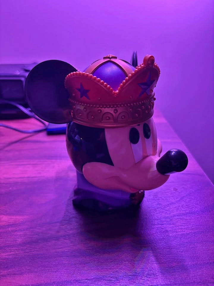 Disney On Ice Mickey Mouse Crown Mug Cup Lift Up Lid Collectible