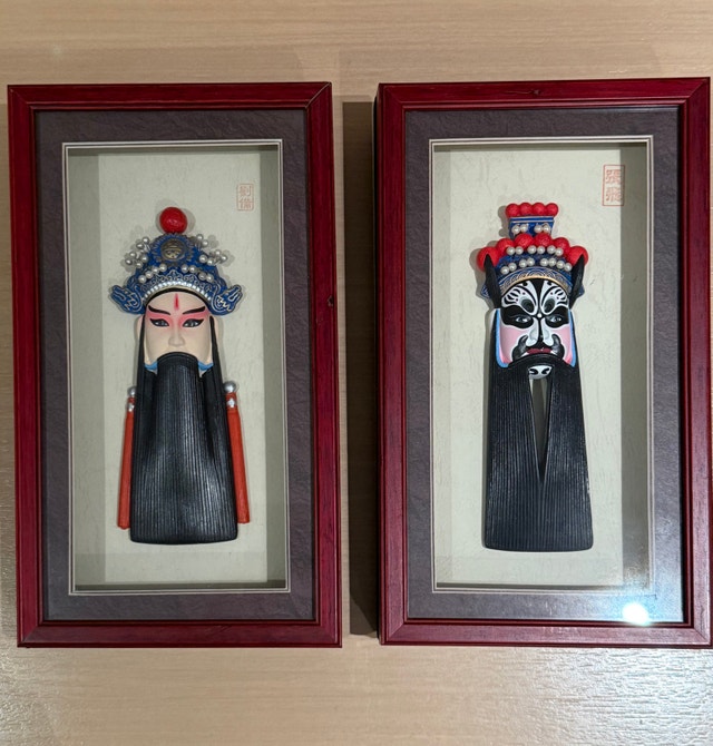 Chinese Opera Mask Shadow Box Art