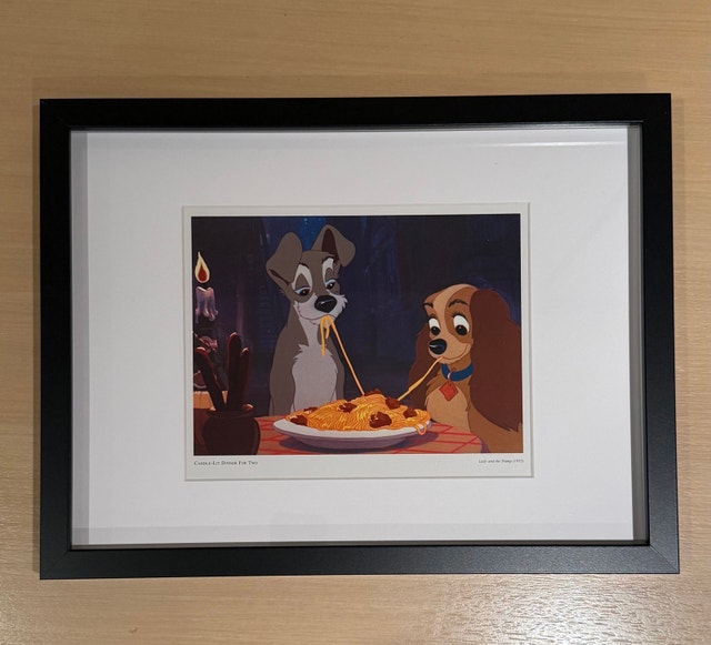 Disney Lady and the Tramp Framed Print
