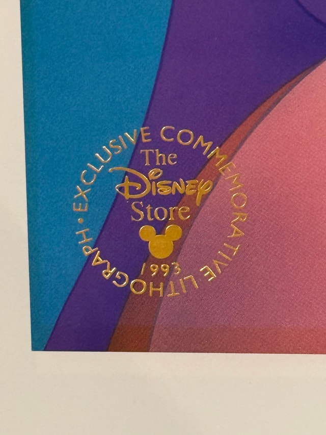 Disney Aladdin & Jasmine 1993 Lithograph - photo 3