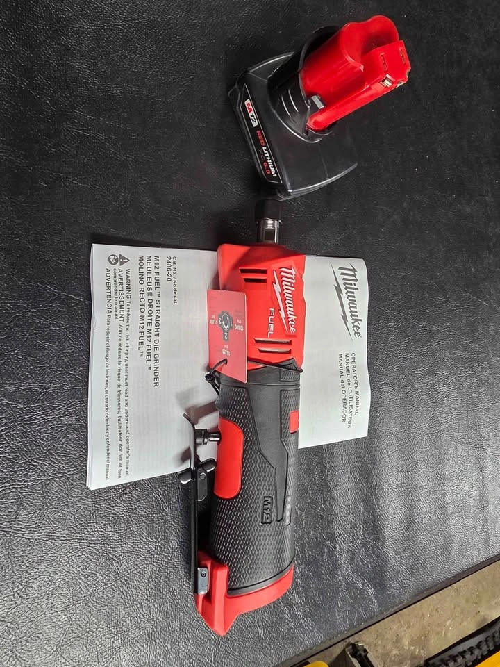 Milwaukee fuel m12 straight die grinder + 6.0 battery - photo 2