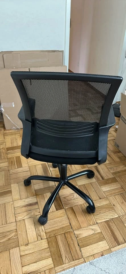 Adjustable Black Mesh Home Office Swivel Chair - photo 2