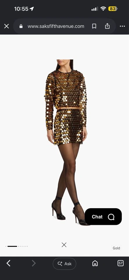 Sequined Miniskirt in Size S - Saks Fifth Avenue Line & Dot - photo 4