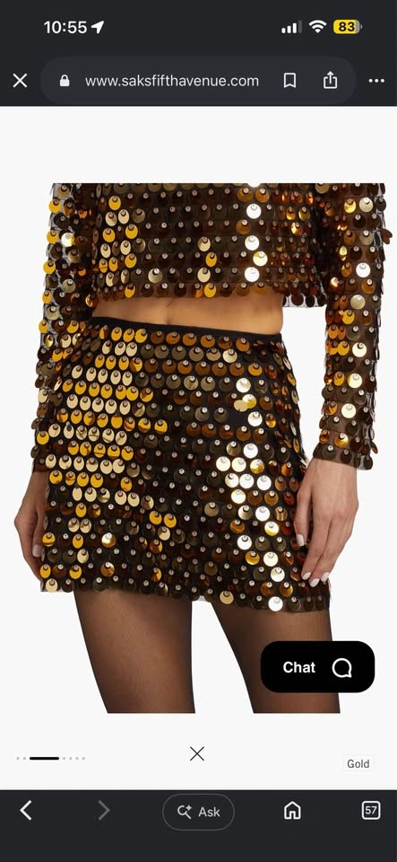 Sequined Miniskirt in Size S - Saks Fifth Avenue Line & Dot - photo 5