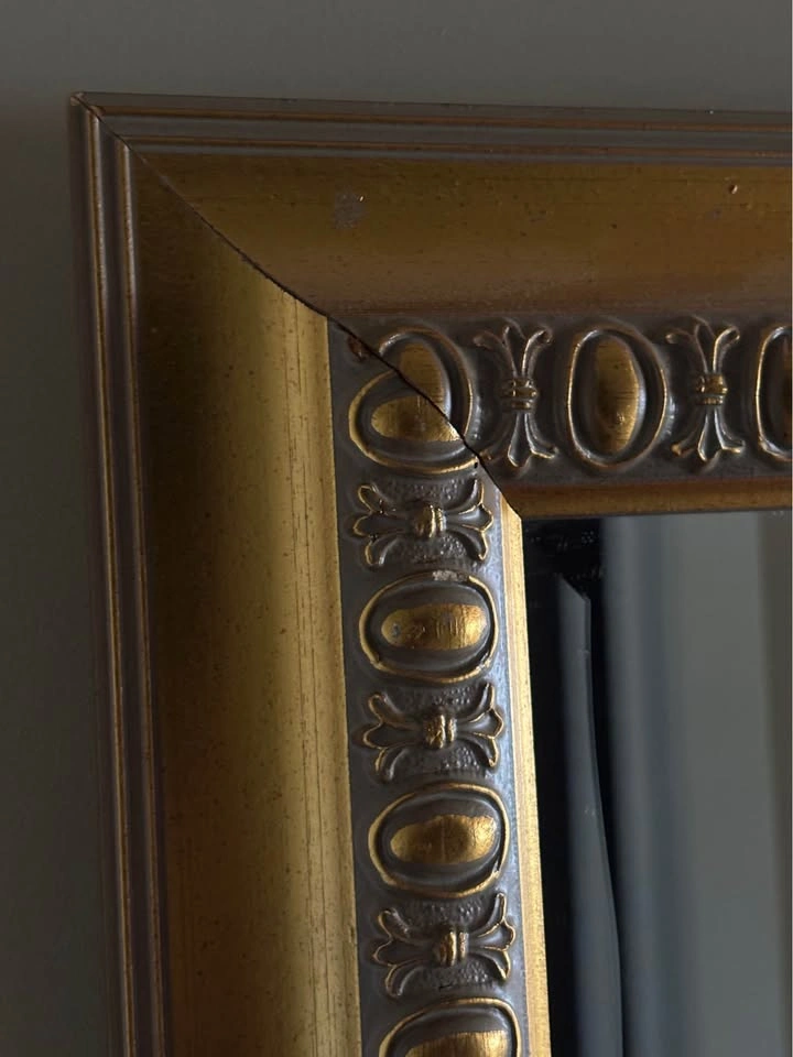 Large Gold Framed Wall Mirror - photo 2