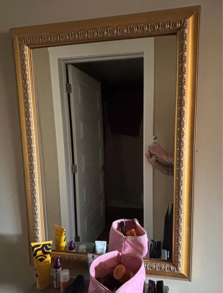 Large Gold Framed Wall Mirror - photo 4