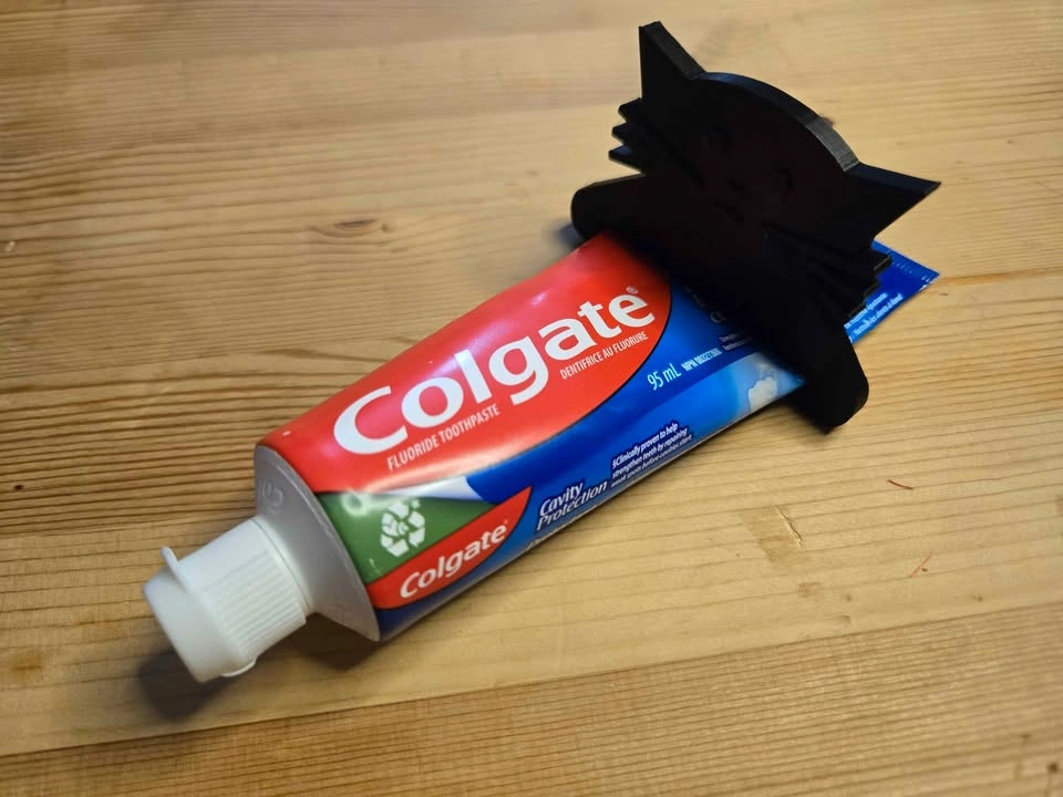 3D Printed Cat-Shaped Toothpaste Squeezer – White - photo 2