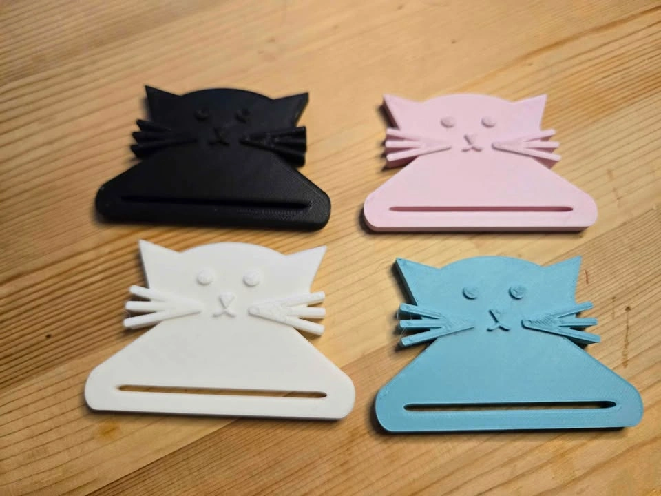 3D Printed Cat-Shaped Toothpaste Squeezer – White - photo 3
