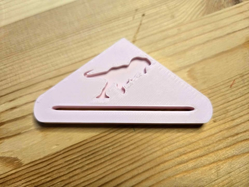 3D Printed Toothpaste Squeezer – Pink T‑Rex Design – Tube Roller