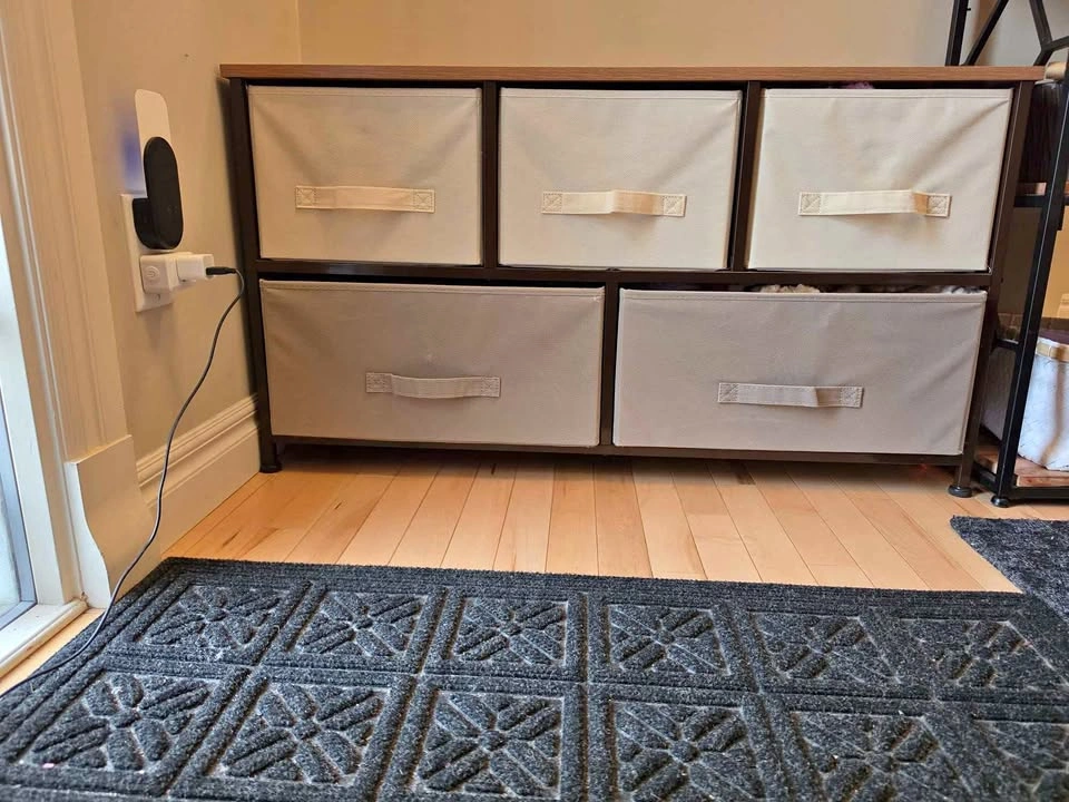 Extra Wide Fabric 5-Drawer Storage Organizer Unit
