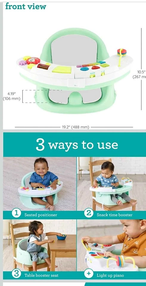 Infantino Music & Lights 3-in-1 Discovery Seat & Booster