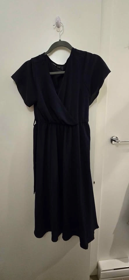 SHEIN A-Line Wrap Dresses (Size S) – Blue - photo 2