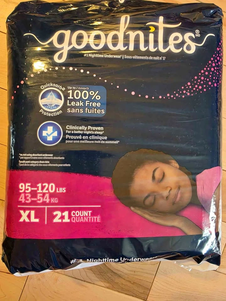 Goodnites Underwear 100% Leak-Free 4-54kg Girls