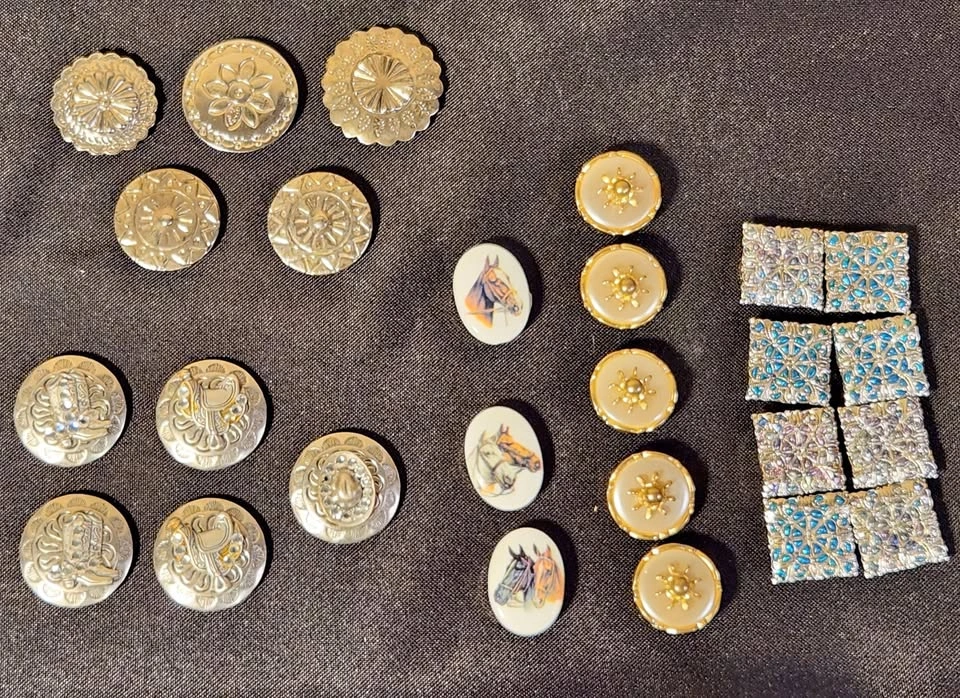 Lot of Metal Button Covers - 26 pieces