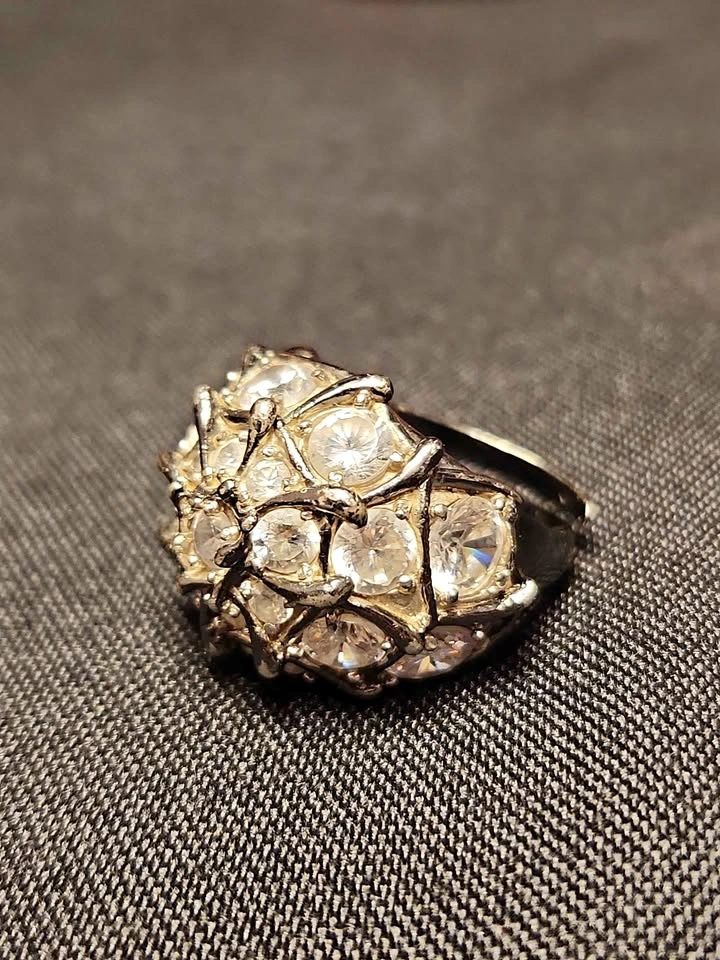 Vintage 925 Cluster Ring, Size 7.5