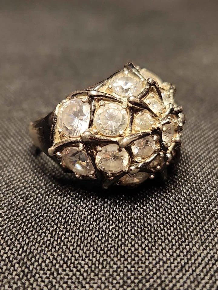 Vintage 925 Cluster Ring, Size 7.5 - photo 2