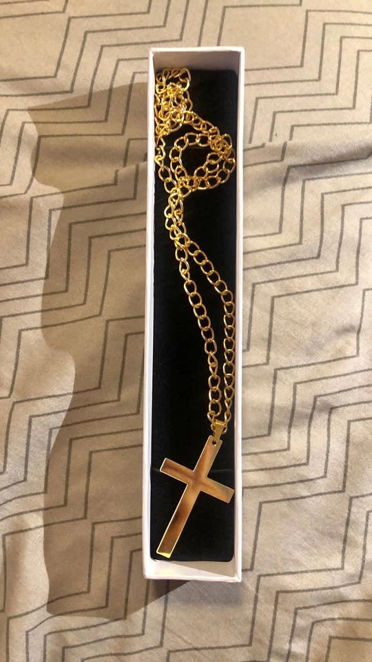 18k plated cross chain