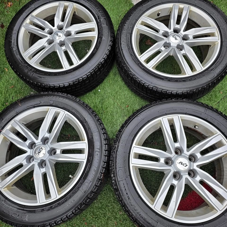 215/55/17 Michelin winter tires with Dai alloy rims 5x114.3