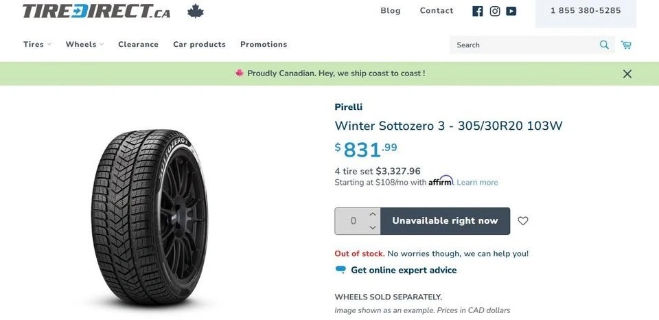 255/35/20 and 305/30/20 Pirelli winter tires, 90% tread - photo 2