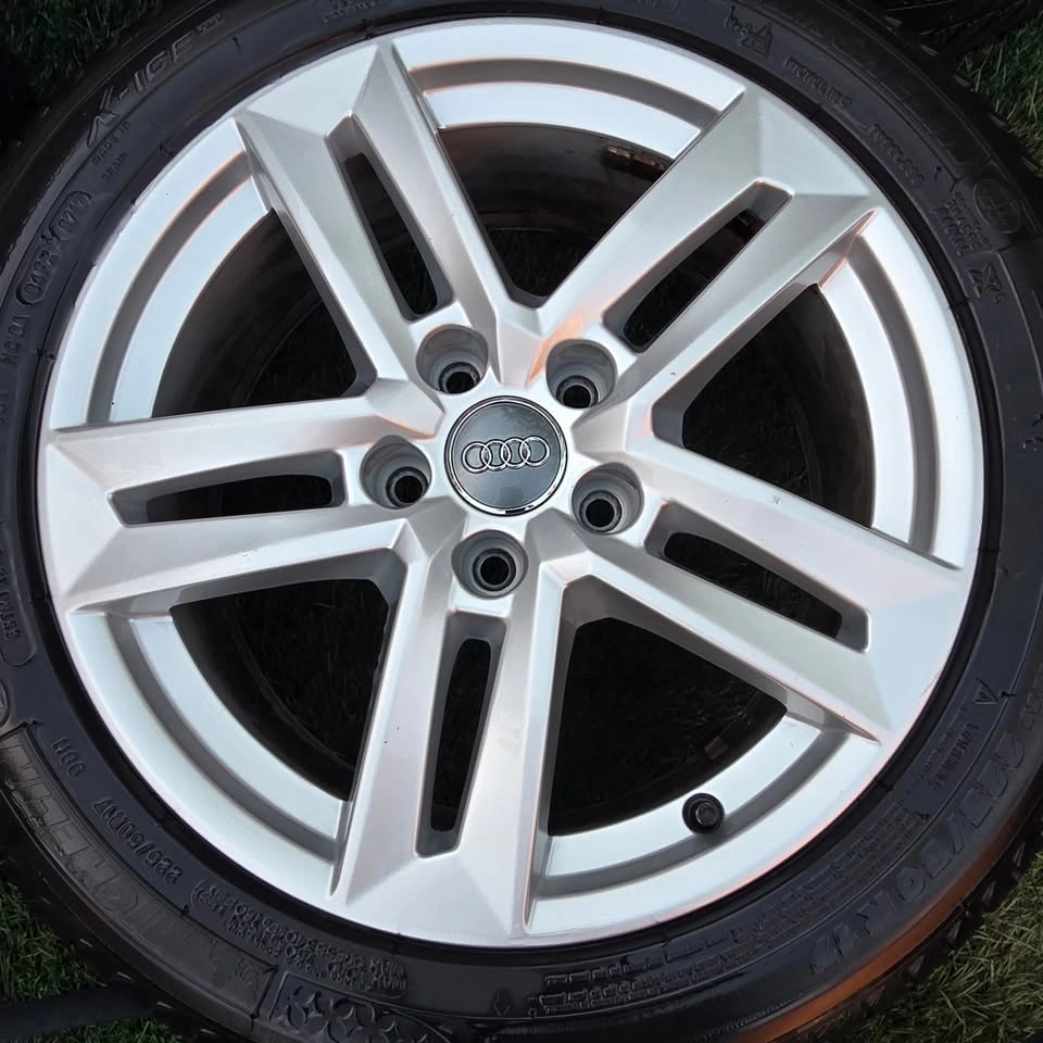 17 inch Audi alloy rims 5x112 with 225/50/17 michelin winter tir - photo 2