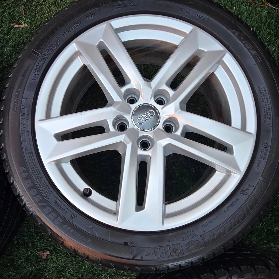 17 inch Audi alloy rims 5x112 with 225/50/17 michelin winter tir - photo 5