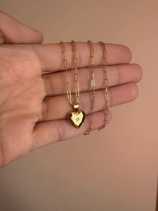 9K Gold Filled Heart Necklace