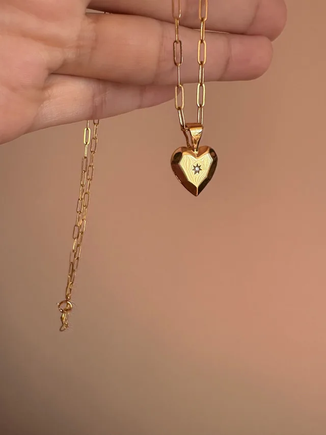 9K Gold Filled Heart Necklace image indicator(2)
