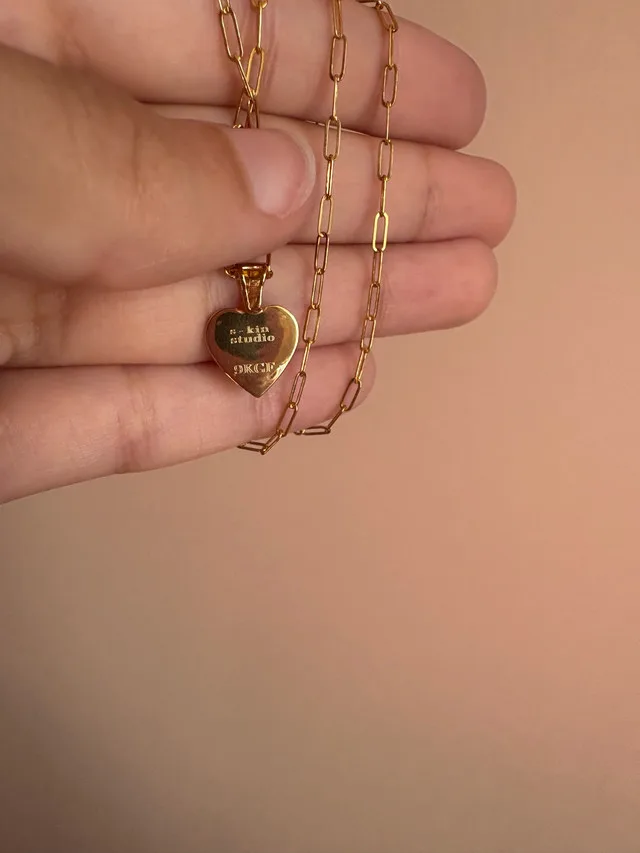 9K Gold Filled Heart Necklace image indicator(3)