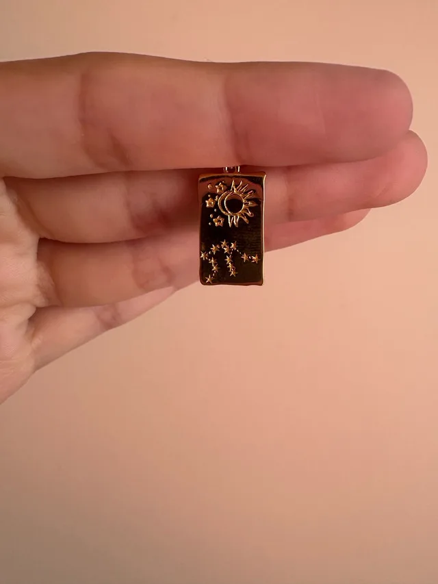 9K Gold Filled Aquarius pendant image indicator(2)