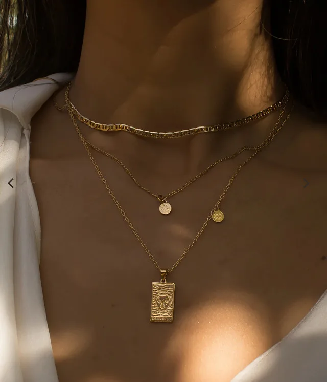 9K Gold Filled Aquarius pendant image indicator(5)