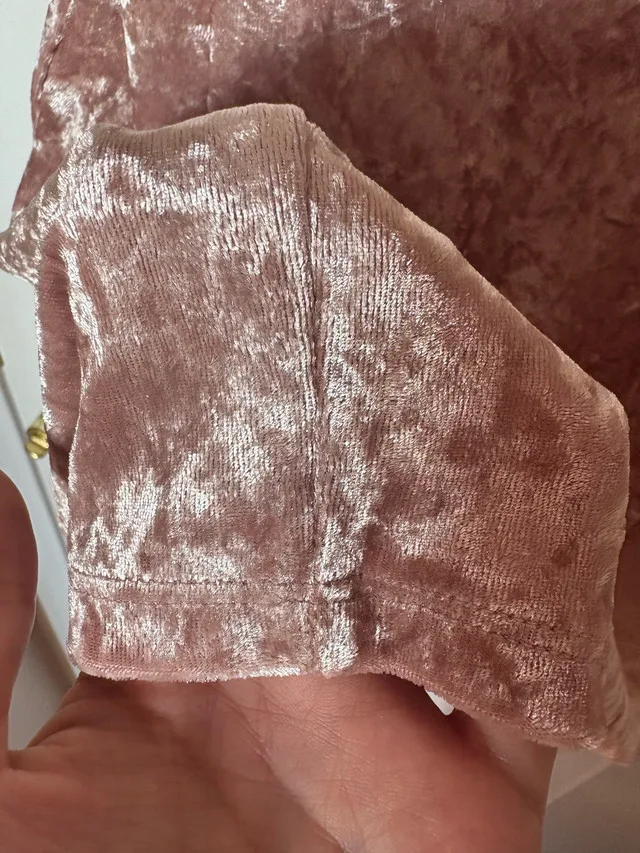 GUESS Light Pink Velvet Dress with Tags image indicator(7)