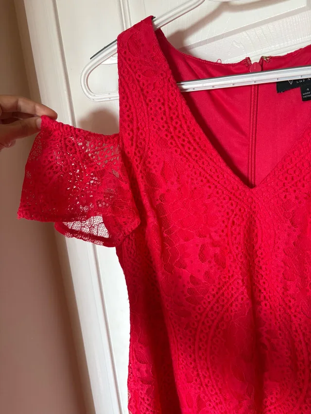 GUESS Bright Coral Dress Size 4 image indicator(4)