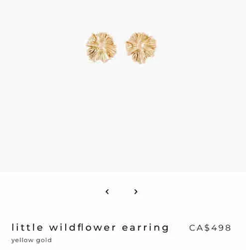 14K SOLID gold little wildflower earrings image indicator(8)
